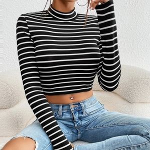 Striped croped shirt